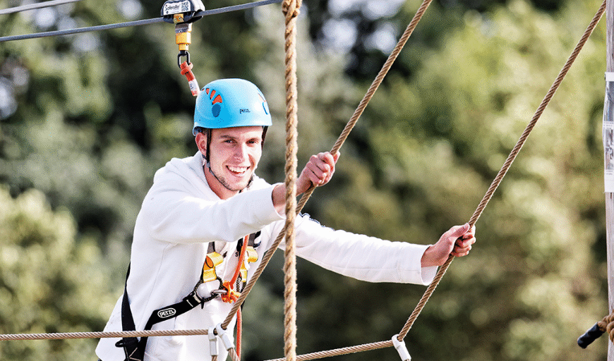How a Ropes Course Harness Ensures Safety During High-Rope Challenges